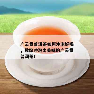 广云贡普洱茶如何冲泡好喝，教你冲泡出美味的广云贡普洱茶！