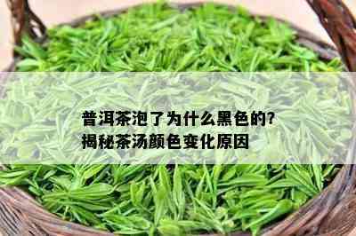 普洱茶泡了为什么黑色的？揭秘茶汤颜色变化原因