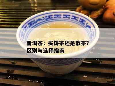 普洱茶：买饼茶还是散茶？区别与选择指南