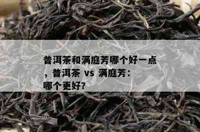 普洱茶和满庭芳哪个好一点，普洱茶 vs 满庭芳：哪个更好？