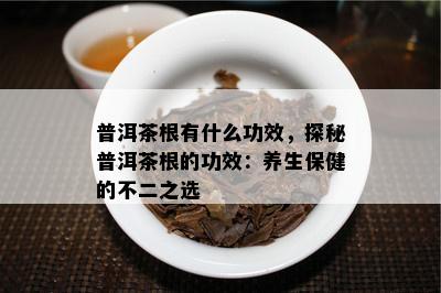 普洱茶根有什么功效，探秘普洱茶根的功效：养生保健的不二之选