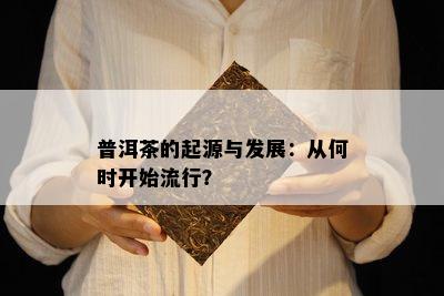 普洱茶的起源与发展：从何时开始流行？