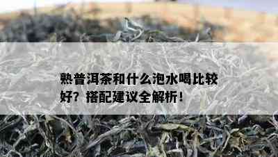 熟普洱茶和什么泡水喝比较好？搭配建议全解析！