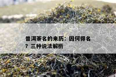 普洱茶名的来历：因何得名？三种说法解析