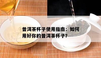 普洱茶杯子使用指南：如何用好你的普洱茶杯子？