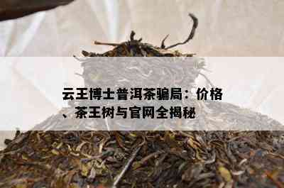 云王博士普洱茶骗局：价格、茶王树与官网全揭秘