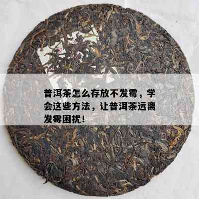 普洱茶怎么存放不发霉，学会这些方法，让普洱茶远离发霉困扰！