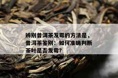 辨别普洱茶发霉的方法是，普洱茶鉴别：如何准确判断茶叶是否发霉？