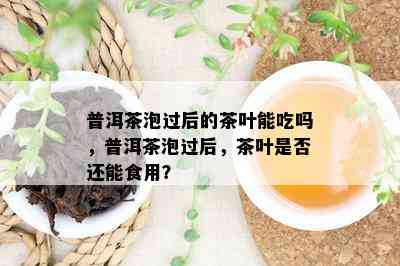 普洱茶泡过后的茶叶能吃吗，普洱茶泡过后，茶叶是否还能食用？