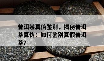 普洱茶真伪鉴别，揭秘普洱茶真伪：如何鉴别真假普洱茶？