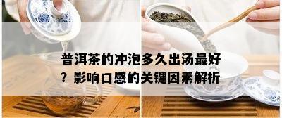 普洱茶的冲泡多久出汤更好？影响口感的关键因素解析