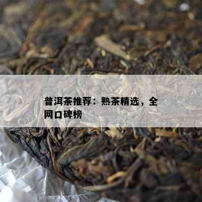 普洱茶推荐：熟茶精选，全网口碑榜