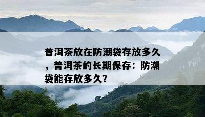 普洱茶放在防潮袋存放多久，普洱茶的长期保存：防潮袋能存放多久？