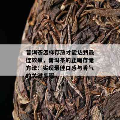 普洱茶怎样存放才能达到更佳效果，普洱茶的正确存储方法：实现更佳口感与香气的关键步骤