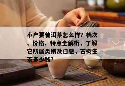 小户赛普洱茶怎么样？档次、价格、特点全解析，了解它所属类别及口感，古树生茶多少钱？