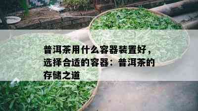 普洱茶用什么容器装置好，选择合适的容器：普洱茶的存储之道