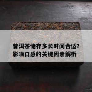 普洱茶储存多长时间合适？影响口感的关键因素解析