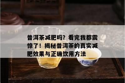 普洱茶减肥吗？看完我都震惊了！揭秘普洱茶的真实减肥效果与正确饮用方法