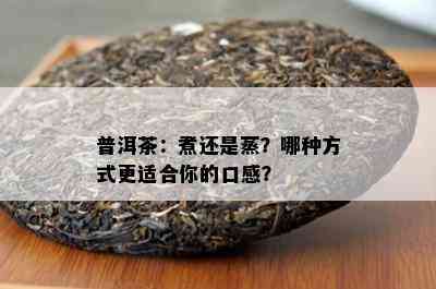 普洱茶：煮还是蒸？哪种方式更适合你的口感？