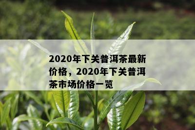 2020年下关普洱茶最新价格，2020年下关普洱茶市场价格一览