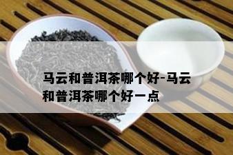 马云和普洱茶哪个好-马云和普洱茶哪个好一点