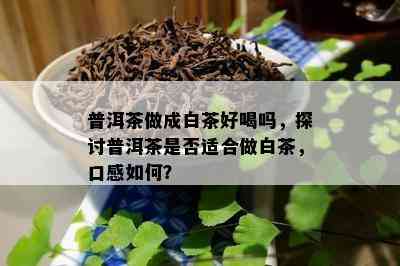 普洱茶做成白茶好喝吗，探讨普洱茶是否适合做白茶，口感如何？