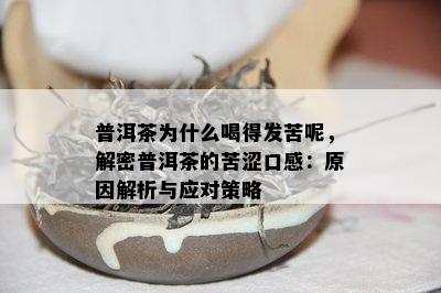 普洱茶为什么喝得发苦呢，解密普洱茶的苦涩口感：原因解析与应对策略