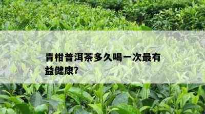 青柑普洱茶多久喝一次最有益健康？