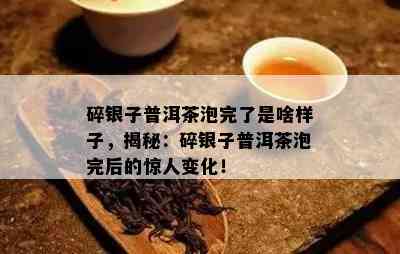 碎银子普洱茶泡完了是啥样子，揭秘：碎银子普洱茶泡完后的惊人变化！