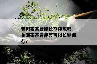 普洱茶茶膏能长期存放吗，普洱茶茶膏是否可以长期保存？