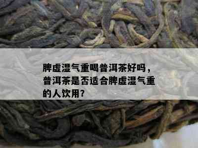 脾虚湿气重喝普洱茶好吗，普洱茶是否适合脾虚湿气重的人饮用？