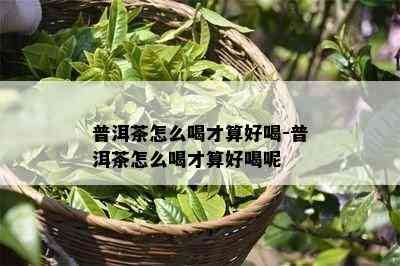 普洱茶怎么喝才算好喝-普洱茶怎么喝才算好喝呢