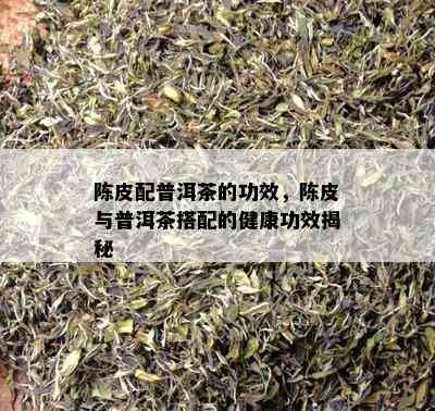 陈皮配普洱茶的功效，陈皮与普洱茶搭配的健康功效揭秘