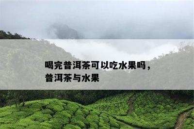 喝完普洱茶可以吃水果吗，普洱茶与水果