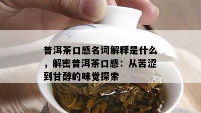 普洱茶口感名词解释是什么，解密普洱茶口感：从苦涩到甘醇的味觉探索