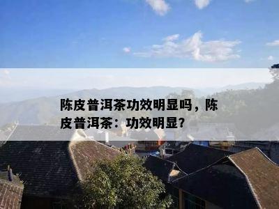 陈皮普洱茶功效明显吗，陈皮普洱茶：功效明显？