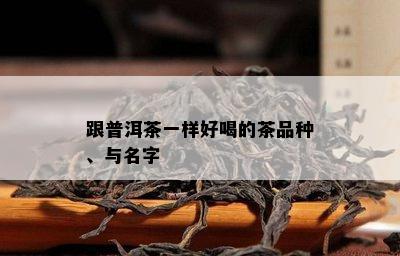 跟普洱茶一样好喝的茶品种、与名字