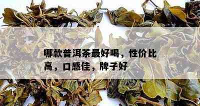 哪款普洱茶更好喝，性价比高，口感佳，牌子好