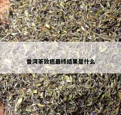 普洱茶致癌最终结果是什么