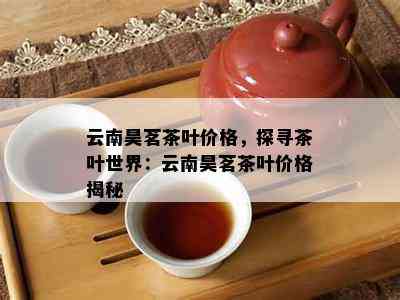 云南昊茗茶叶价格，探寻茶叶世界：云南昊茗茶叶价格揭秘