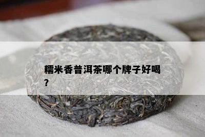 糯米香普洱茶哪个牌子好喝？