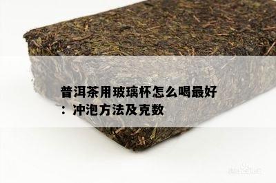 普洱茶用玻璃杯怎么喝更好：冲泡方法及克数