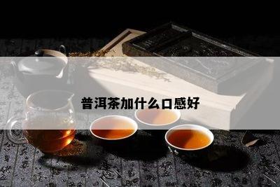 普洱茶加什么口感好