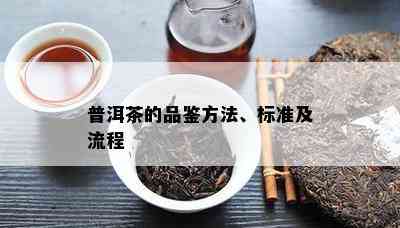 普洱茶的品鉴方法、标准及流程