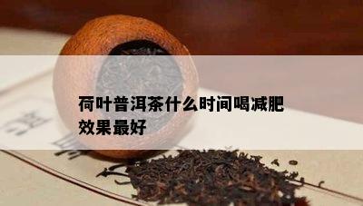 荷叶普洱茶什么时间喝减肥效果更好