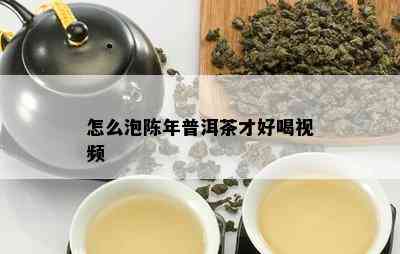 怎么泡陈年普洱茶才好喝视频