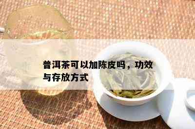 普洱茶可以加陈皮吗，功效与存放方式