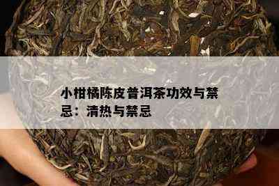 小柑橘陈皮普洱茶功效与禁忌：清热与禁忌