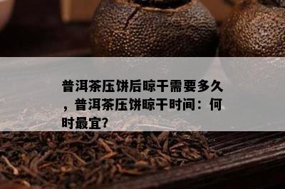 普洱茶压饼后晾干需要多久，普洱茶压饼晾干时间：何时最宜？