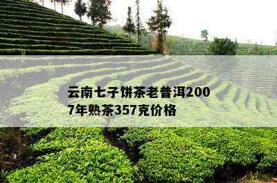 云南七子饼茶老普洱2007年熟茶357克价格